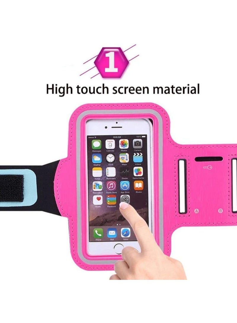 سبورت كيو حامل جوال على الذراع للجري مع حامل مفاتيح، ايفون 15 برو/15/14/14 برو/13/12/11 برو ماكس/بلس/اكس ار/اكس اس، جالاكسي S23/S22، بكسل 7a/6a، حامل جوال رياضي مقاوم للماء - Image 5